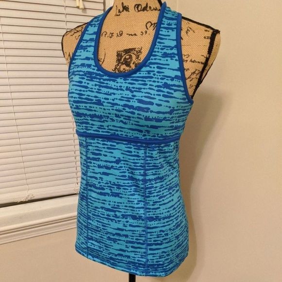 exertek Tops - Blue Racerback Athletic Exertek Exercise Camisole